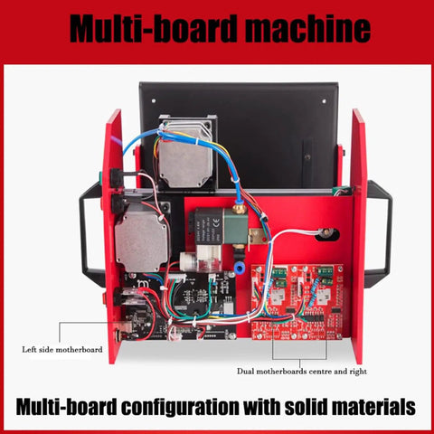 Heavy Duty Pneumatic Marking Machine For Metal Engraving And Vin Chassis Stamping With Slick Air Dot Peen Tech And Adjustable Depth, showing internal components.