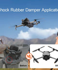 Replacement Gimbal Shock Rubber Damper For DJI Mini 5 Pro Gimbal Camera application before and after installation