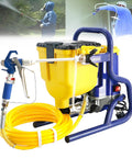Piudoiliy Electric Paint Sprayer With Powerful 850W Motor For Smooth, Professional Home Painting Results On Walls Furniture And Exterior Surfaces Airless Spray Gun Equipment Ideal For Diy Projects And Quick Coats featuring a yellow paint cup and blue spray gun.