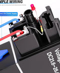 Beefy Dual Coil Pneumatic Solenoid Valve 2 Position 5 Way Pilot Operated 4V220-08 AC110V wiring close-up