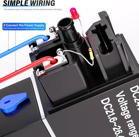Beefy Dual Coil Pneumatic Solenoid Valve 2 Position 5 Way Pilot Operated 4V220-08 AC110V wiring close-up