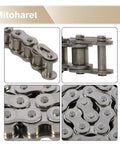 Heavy Duty 60ss Roller Chain Kit With Connecting Links For Mining And Agriculture Easy Install Quick Replacement Good Transmission Performane steel chain close-up