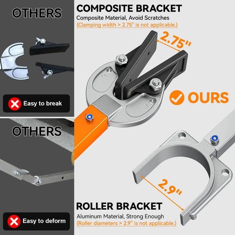 Heavy Duty Adjustable Boat Transom Saver Supports Up To 100 HP Outboard Motor With Five Step Adjustments detailed comparison of brackets.