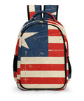 Antique Distressed Star Stripe Flag Printed Unisex Backpack With Large Capacity Durable Polyester Build