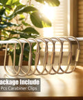 Locking Brass Carabiner Key Rings With Screw Lock Gold Tone Keychain Clip for Keys and Purses shown in package of 8