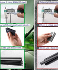 Comparison of No Sweat Prep 32 Inch RV Windshield Wiper Blade Pair features, highlighting steel quality and rubber types.