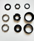 Components of Ride Ready One Piece Bicycle Crank Set With 40T Sprocket, 152mm Arm, Fits Most 26 Inch Bikes, Half Inch Pedals, Black