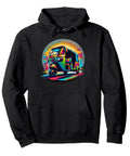 Dope Tropical Asia Travel Pullover Hoodie With A Hella Cool Colorful Rickshaw Pop Illustration Print for chill streetwear fans.