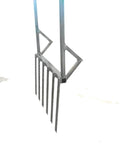 Six Tine Broadfork Garden Tool For Easy Soil Turning And Bed Prep Heavy Duty Garden Fork with six steel tines and ergonomic handle