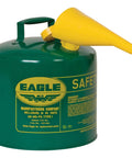 Heavy Duty 5 Gallon Type I Green Safety Gas Can That Keeps The Mess Away Built Like A Tank For Oil And Flammable Fluids Features Lock Tight Self Closing Spout Cap Designed To Prevent Spills And Ready For Any Job Site