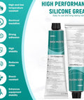 Molykote 111 Silicone Grease 150g Valve Lubricant and Sealant for O Rings on display with features list