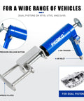 Air Operated Dual Brake Caliper Piston Compressor Tool For Quick Brake Pad Replacement With Over 180 Pounds Of Pressure Pro Grade Pneumatic Caliper Tool For Easy Vehicle Brake Servicing
