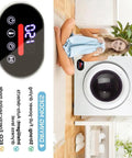 Heavy Duty Electric Washer Dryer Combo 2 In 1 Boasting Whisper Quiet Dry Mode and sleek control panel with digital display.