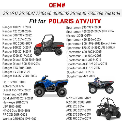 Fit list for Built Tough Smooth Rolling Heavy Duty Rear Wheel Bearing Hub Assembly Kit For Polaris Atv Utv 40X74X40 Mm.