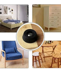 Black Rubber Furniture Pads For Chairs And Tables No Slip Floor Protectors illustration with living room furniture and leg caps