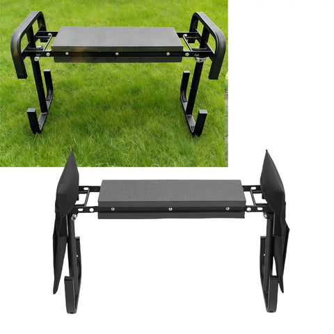 Foldable Garden Kneeler Seat Height Adjustable Stool Bench For Kneeling Or Sitting Tasks The Go To Gear For Gardening Camping And Picnics Sturdy Carbon Steel Frame Lightweight And Portable For Easy Transport