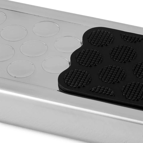 Close-up of Beefed Up Replacement Pool Ladder Step And Hardware For Stainless Steel Pool Ladder One Size with slip-resistant surface