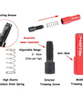 Red Aluminum CNC Bike Cable Adjusters Set For On The Fly Derailleur And Brake Tuning with internal trimming screws and springs