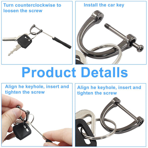Durable U Shape D Ring Screws Set For DIY Leather Strap Craft And Purse Replacement With Included Screwdriver Easy Install