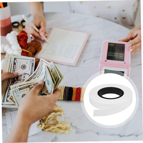 Cash Bundling Tape For Banks And Heavy Duty Paper Strapping Tape 3.5 Inch Width Secure Packaging on marble table