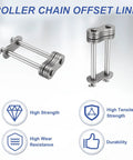 Heavy Duty ANSI 100 Roller Chain Master Link With Manganese Steel Build For Tough Jobs Featuring High Strength And Wear Resistance At 31.75mm Pitch, showing high strength roller chain offset link.