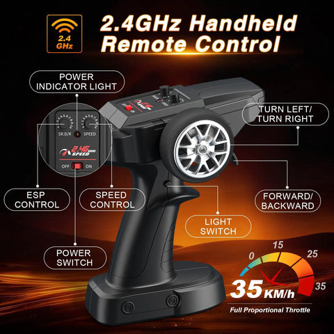 2.4GHz remote control for Lamborghini Officially Licensed 1 18 Scale Remote Control Car With LED Headlights High Speed 35 KMH