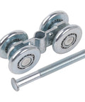 46mm Steel Sliding Door Rail Hanging Trolley Wheel For Track Hardware H4 3 Roller Wheel Set with bolt, supports up to 90kg