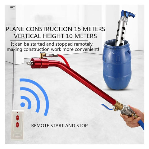 Heavy Duty High Pressure Spray Gun And Putty Applicator Crafted For Mortar And Real Stone Paint Work with remote start feature.