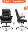 Front and side view of Ergonomic High Back Gaming Chair With Smooth Wheels For Long Hours Heavy Duty Desk Office Chair
