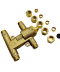 Under Counter Thermostatic Mixing Valve Three Eighths Inch Brass Lead Free Body With Temperature Adjustment And Locking Nut