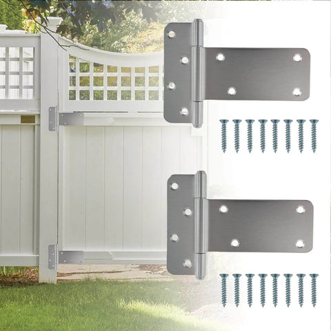 5 Inch Heavy Duty Gate Hinges 260 Lbs Capacity Black Finish 4 Pack With Screws Included for Wooden Fences and Gates