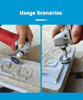 Usage scenarios for Hardcore Diamond Carving Wheels For Angle Grinders Built Tough Blades on granite and marble.
