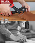 2 In 1 Leather Hole Punch And Eyelet Setter Tool for belts and fabric, ergonomic grip, sturdy steel, quick pro-grade results