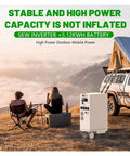 Beast Portable Power Station 5000W LiFePO4 48V 100Ah 5kWh MPPT Inverter with Built In Light at campsite setting