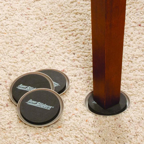 8-Piece Carpet Furniture Sliders Set For Easy Moving Of Beds, Sofas, Dressers And Heavy Furniture, anti-slip pads on carpet
