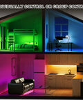Under Cabinet LED Lighting Kit 12 Inch Dimmable RGB Multicolor Lights With WiFi Smart Control in various room settings