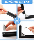 Installation steps using 50 Piece Aluminum Profile Connector Kit For 6mm Slot Extrusions White Corner Brackets With 100 M5 T Nuts