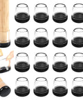 Chair Sliders For Carpet And Hardwood Floors, 16 Pack Round Furniture Glide Pads for 0.75 to 1.1 inch chair legs, side view