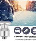 200 Piece Winter Tire Studs Heavy Duty Skid Screws Tungsten Snow Spikes For Vehicles in snowy road with tire close-up