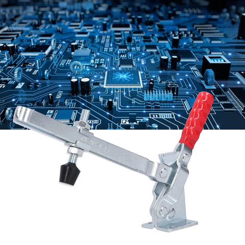 GH101 D15 180Kg Vertical Toggle Clamp For Woodworking And Welding Jigs Heavy Duty Iron Construction secure with red handle