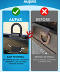 Comparison of easy install Heavy Duty Stake Pocket D Rings With Anti Loss Cord for flatbed trucks and trailers vs old method.