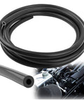 Durable Silicone Vacuum Hose For Automotive Use, Nine Point Eight Four Feet Long, Inner Diameter Five Thirty Two Inch, Outer Diameter Three Eighth Inch, Heavy Duty Universal Vacuum Lines For Car Truck And SUV, Easy Fit For Air And Water Transfer, coiled next to engine