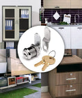 7/8 Inch Disc Tumbler Cam Lock Chrome Finish Keyed Alike 4 Pack With 2 Keys Keycode 644 for cabinets and drawers