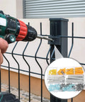 Heavy Duty Screw And Anchor Kit 200 Pieces Self Tapping Drywall Anchors With Plastic Anchors Rust Resistant Yellow Zinc Plated Carbon Steel For Strong Wall Mounts Easy Install used on metal fence panel