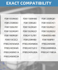 Dishwasher door seal compatibility chart showing model codes on a white card.