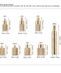 Compatible With TS100 TS101 Soldering Iron Tips With M2 M2.5 M3 M4 M5 M6 M7 M8 Heat Set Inserts brass tips display