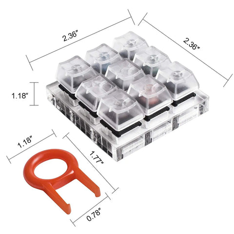 Nine Key Cherry MX Switch Tester For Mechanical Keyboards With Nine Distinct Switches Offering The Same Feel As Real Cherry MX