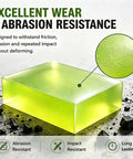 Badass Solid Polyurethane Block Two Pack Heavy Duty Urethane Stock Built Like A Tank For Industrial Fabrication And Engineering Wear Resistant Machining Spacer Cushion Pad 100X200mm 5mm showing wear resistance features.