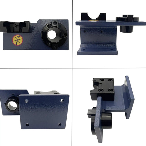 BT40 CNC Tool Holder With Locking Fixture And Aluminum Clamp Seat Universal Lathe Tool Holder For Horizontal And Vertical Use Tightening Base Versatile CNC Lathe Fixture, blue metal