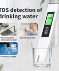 4 In 1 TDS Meter And Water Tester Pro With EC And Temperature Readout, Super Handy Digital Water Quality Checker in glass